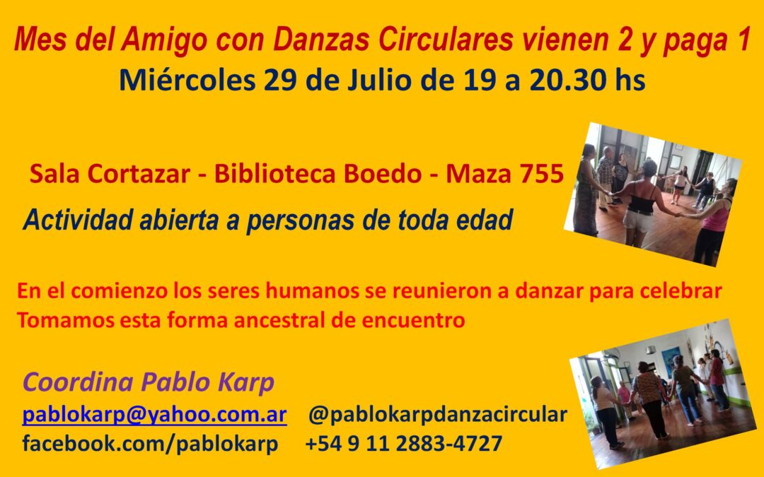 DANZAS CIRCULARES DEL MUNDO EN ALMAGRO – VIENEN 2 Y PAGA 1